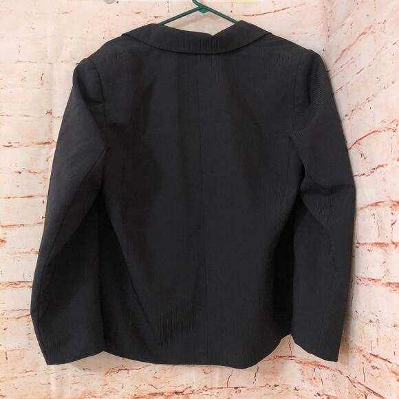 Evan Picone 18W Pinstriped Double Flap Pockets Notched Lapel Suit Jacket Blazer - Picture 8 of 10